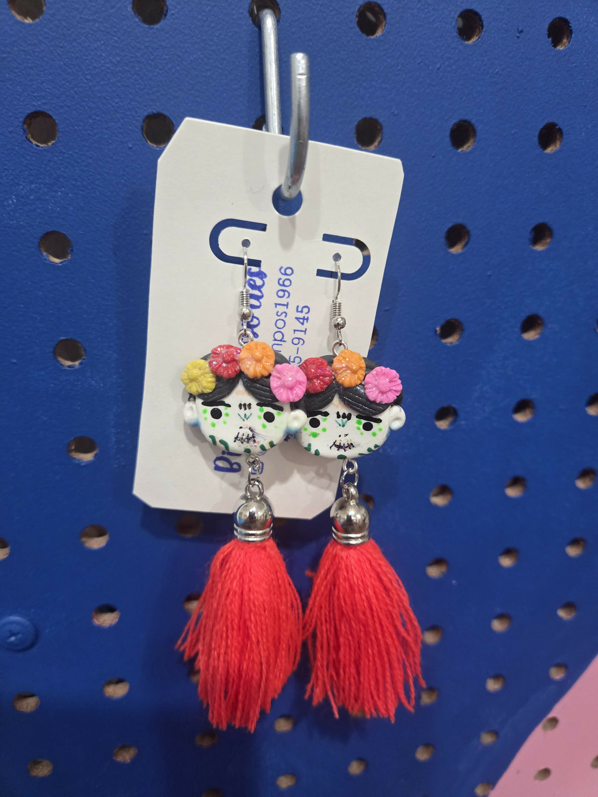 Frida dia de muertos borla o pompon