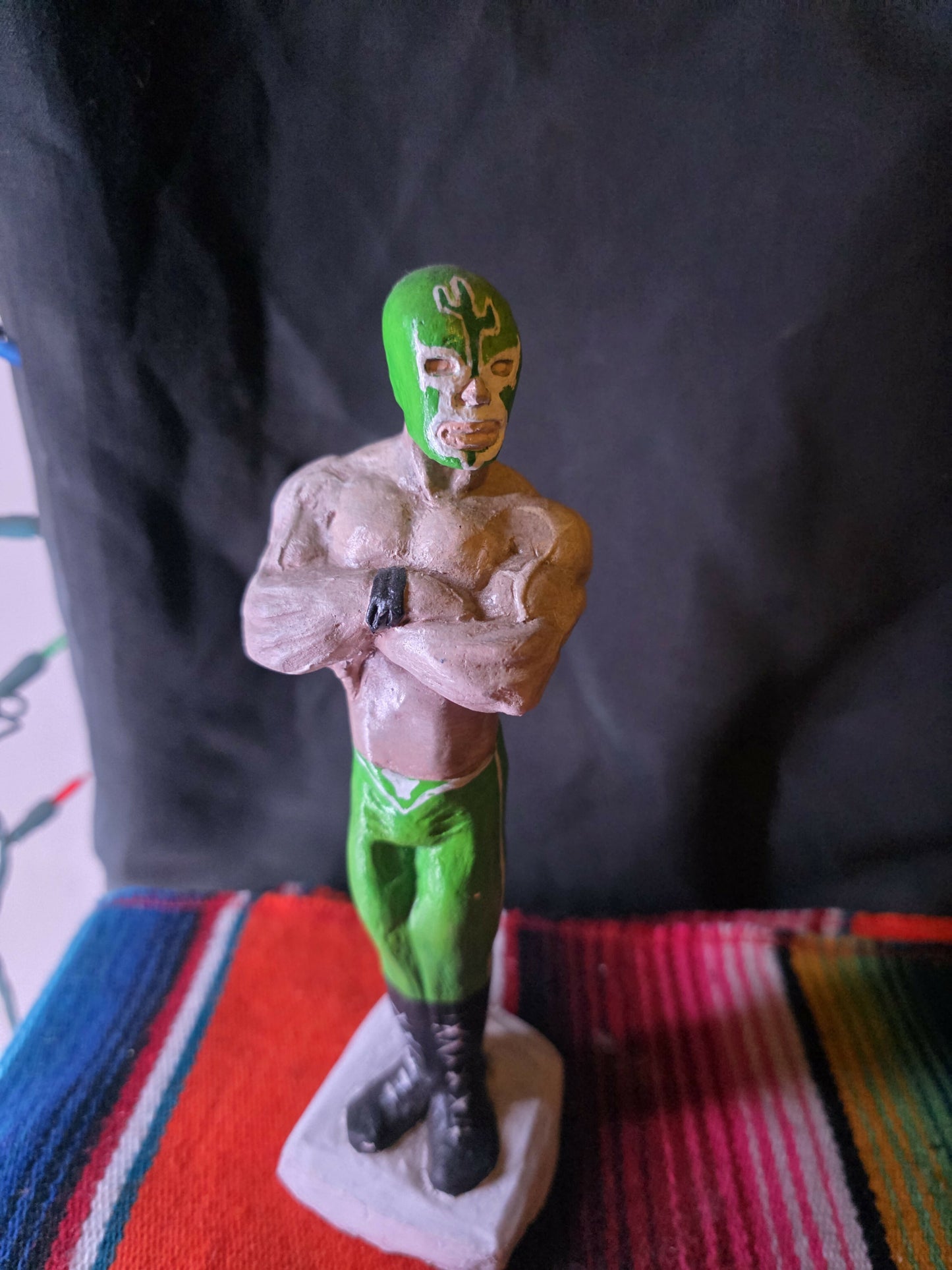 Luchador statue