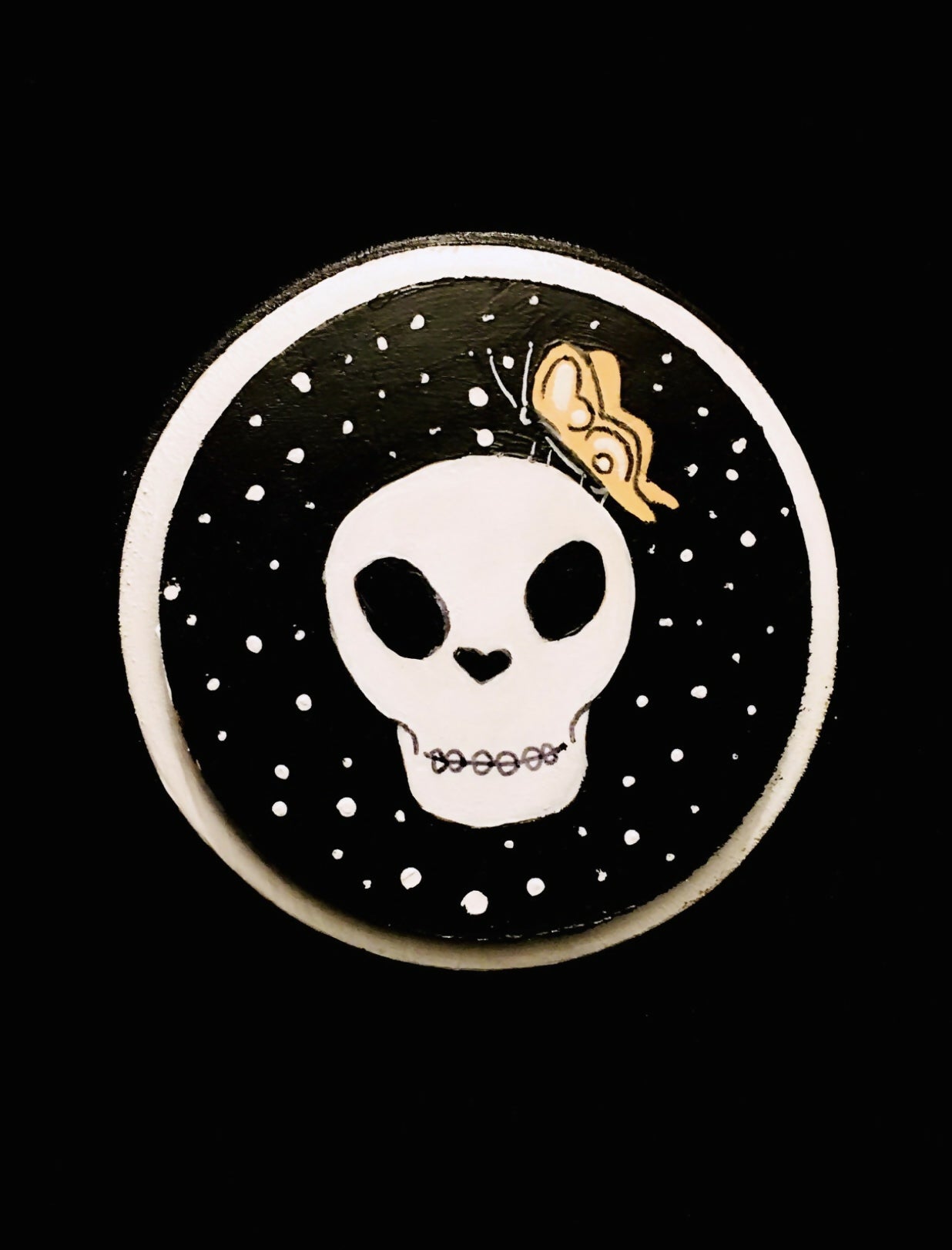 Butterfly Skull Painting