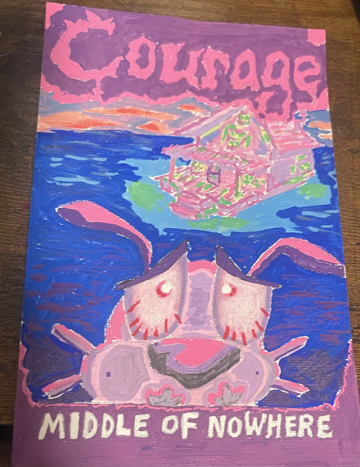 Courage dog x goosebump painting