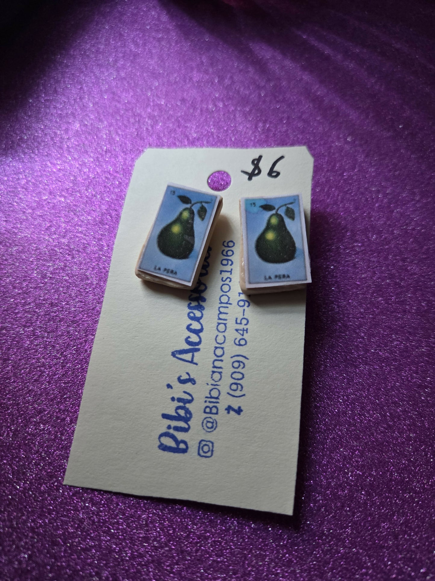 Aretes poste loteria la pera
