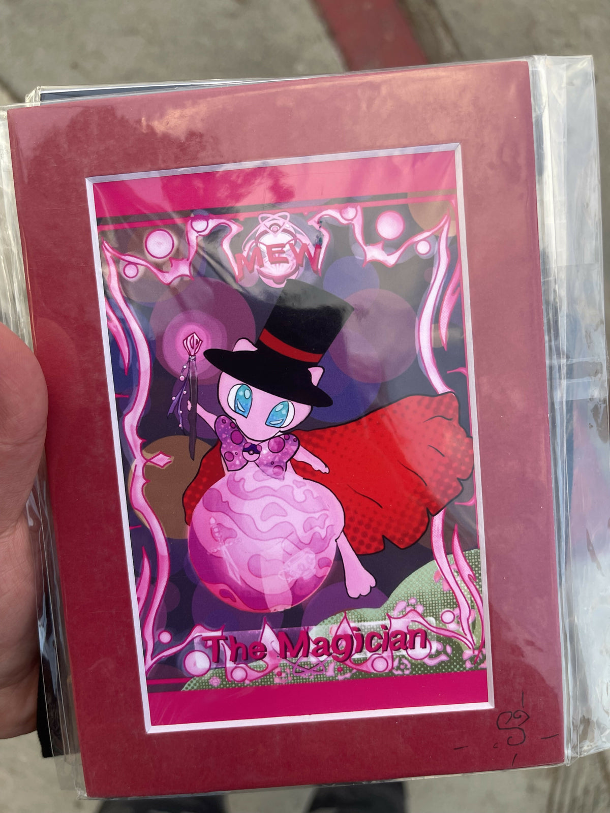 Mew the magician tarot card art