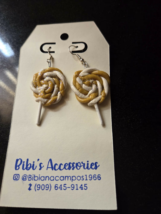 Aretes paleta amarilla