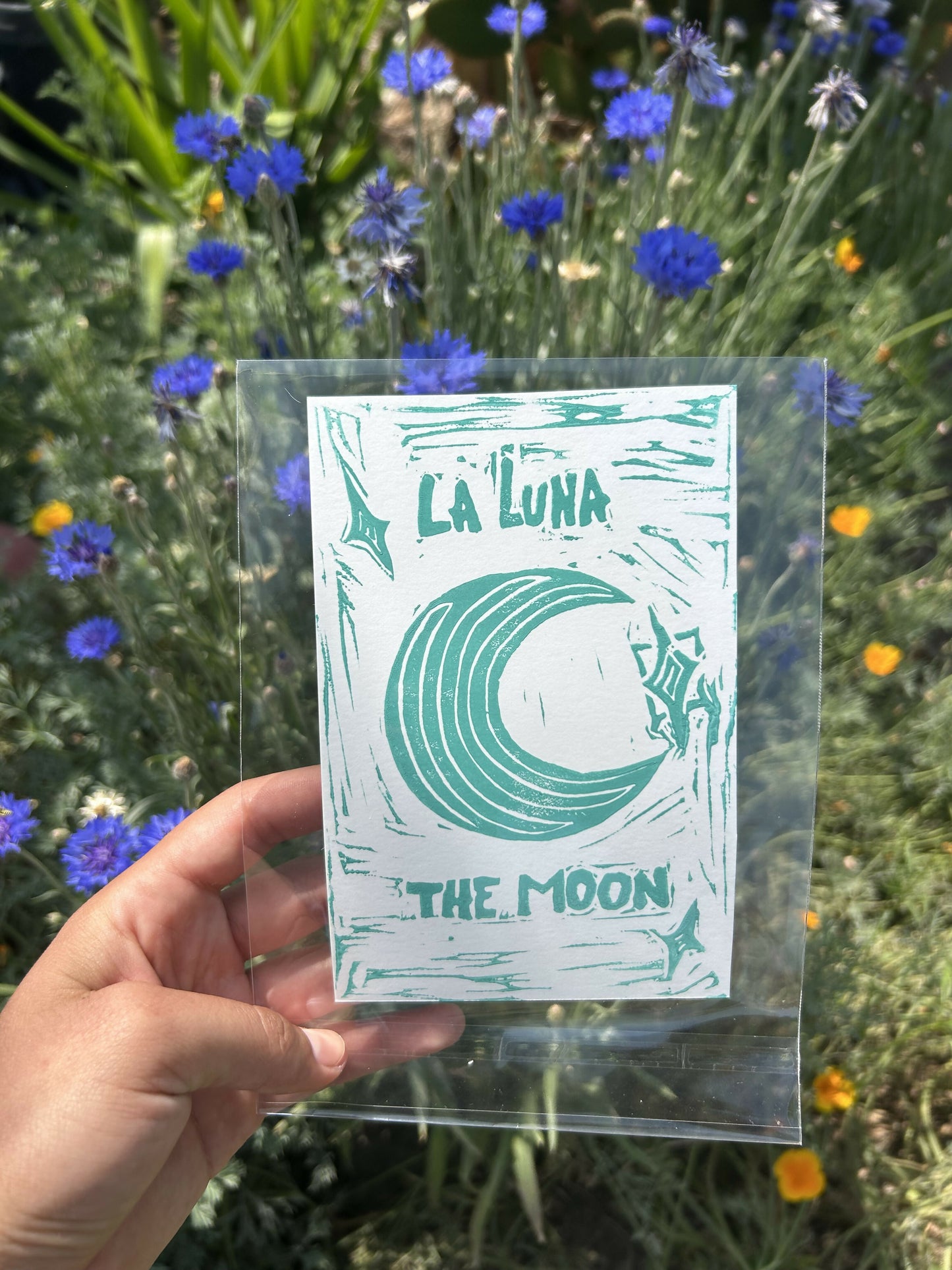 LA LUNA - THE MOON (Blue Yellow Pink)