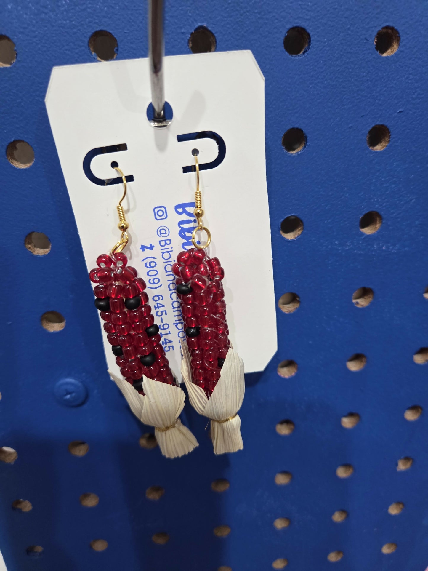 Aretes de cristal elote