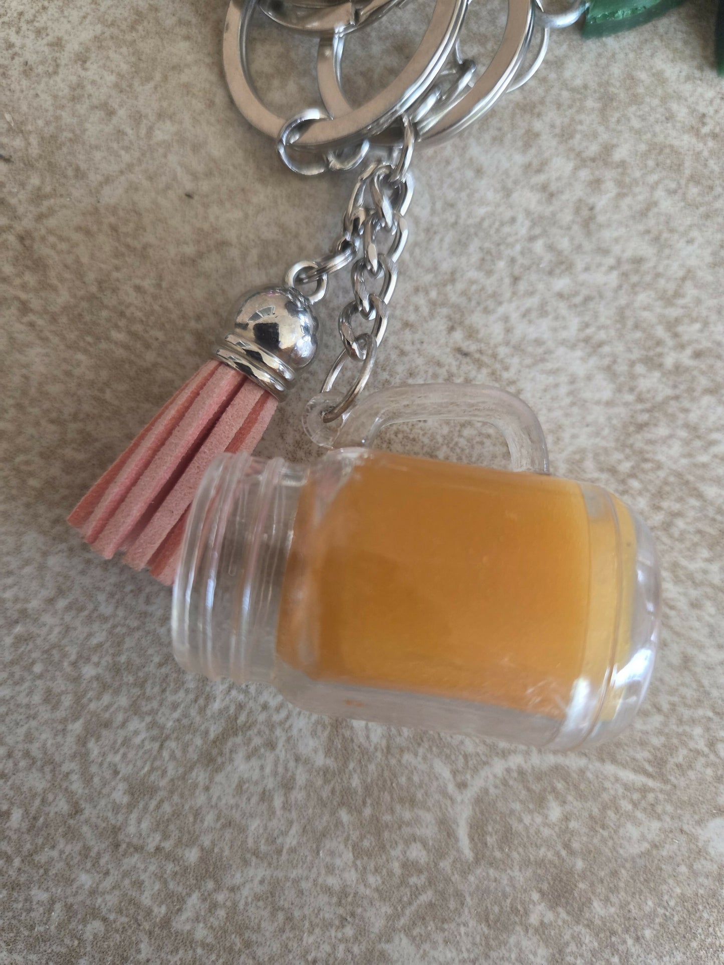 Beer key chain hop key chain