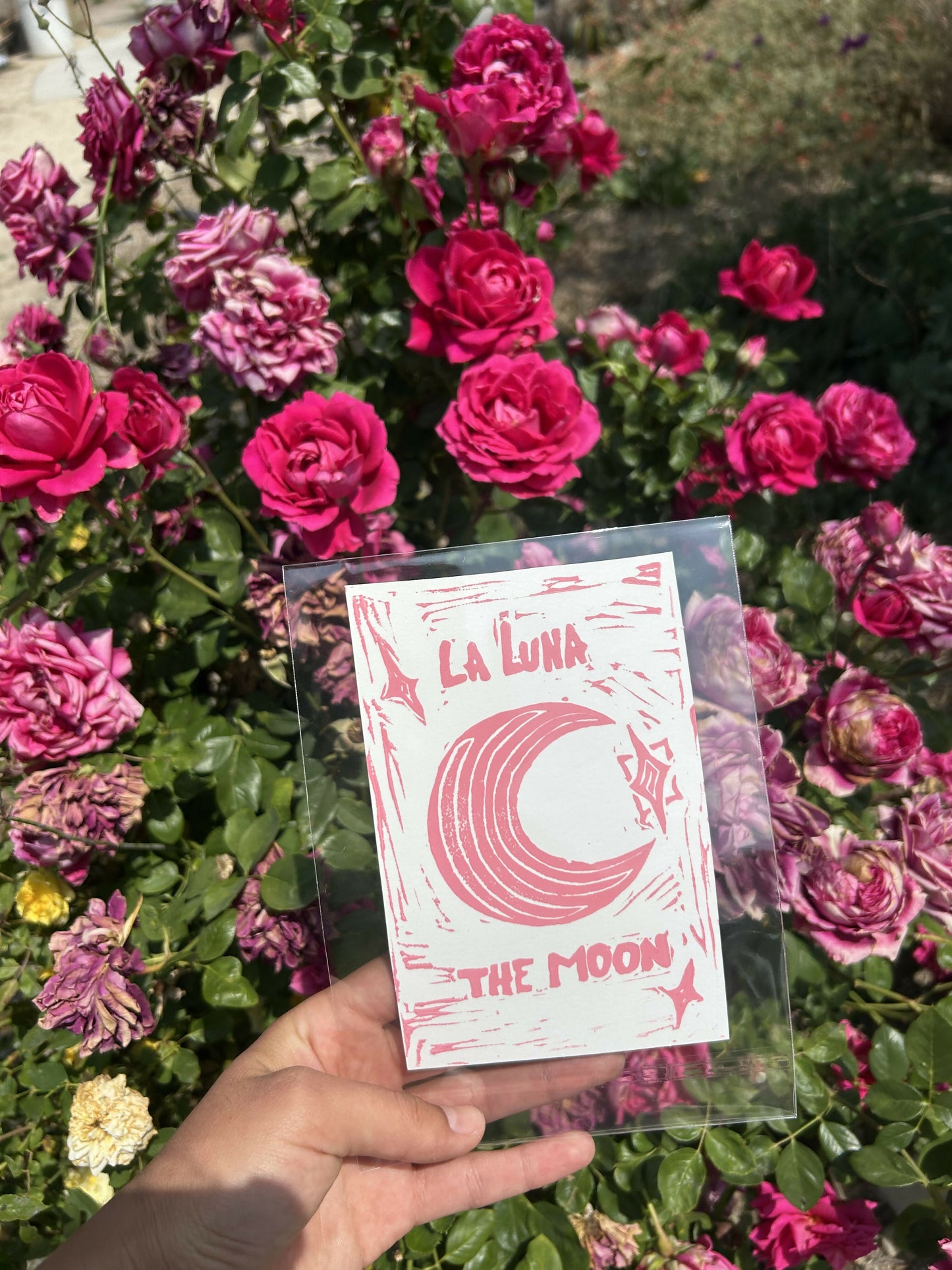 LA LUNA - THE MOON (Blue Yellow Pink)