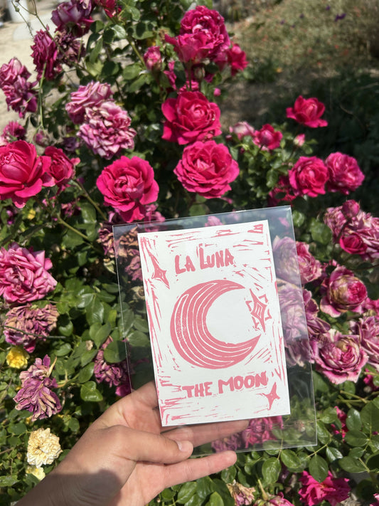 LA LUNA - THE MOON (Blue Yellow Pink)