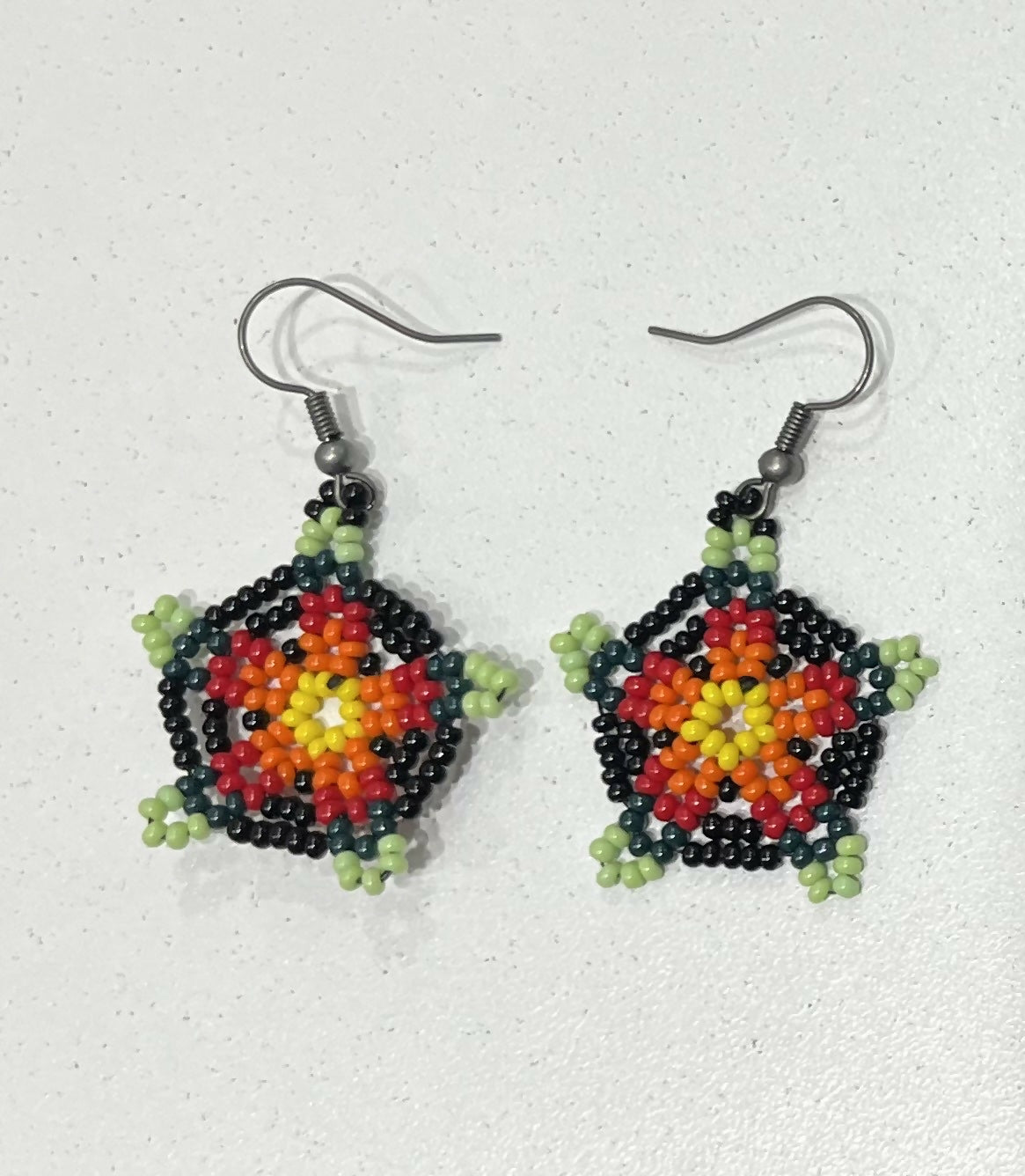 Multicolor Flower Beaded Earring