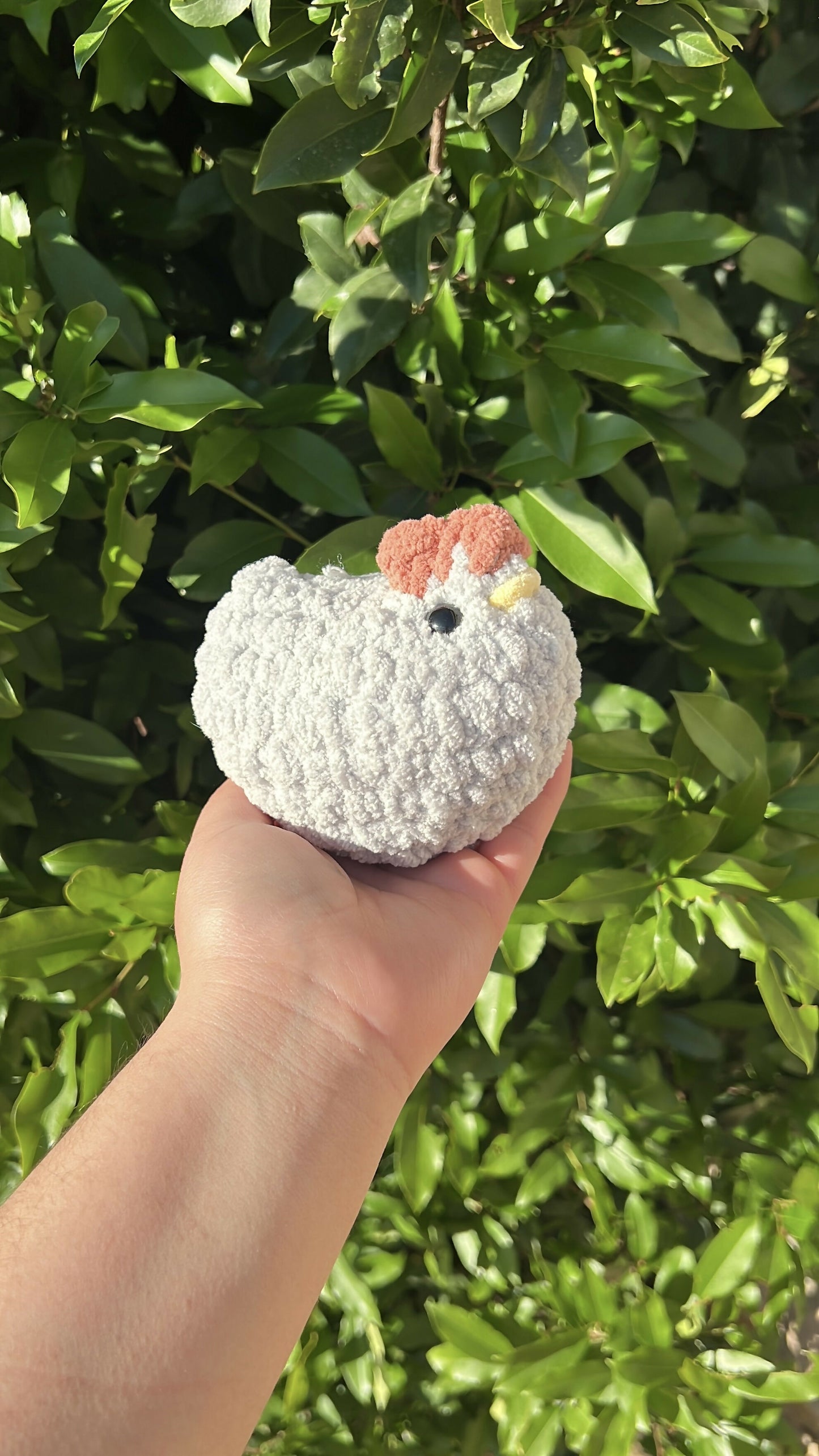 Crochet gray chicken