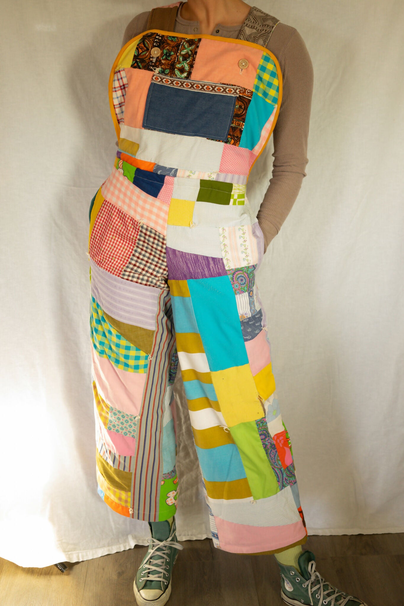 Quilted Big Bib Jumpsuit Overalls