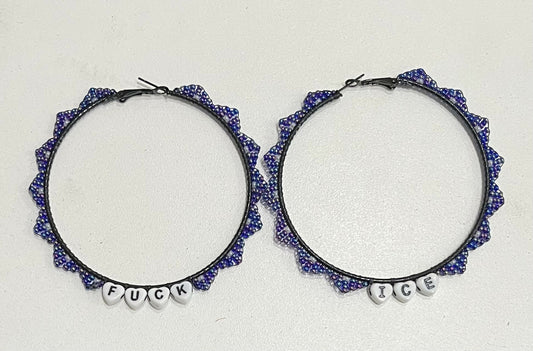 Fuck Ice Hooped Earrings