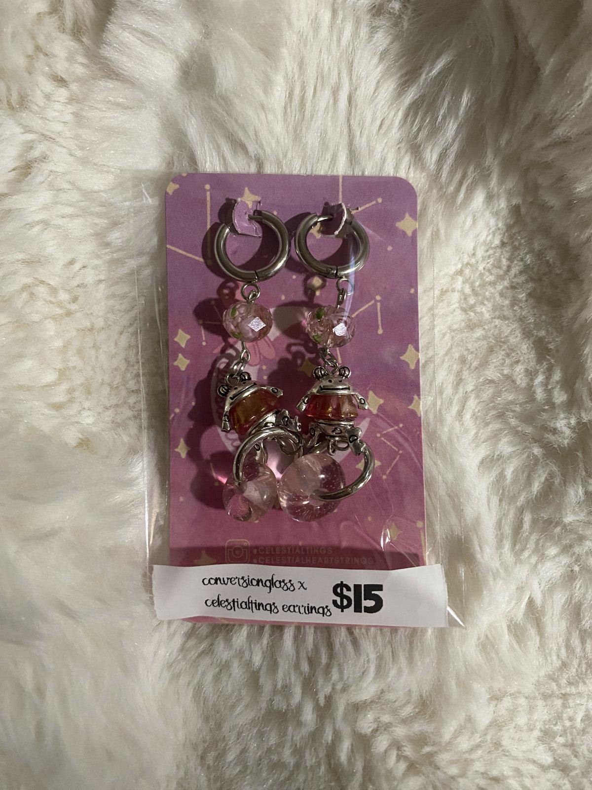 Conversionglass x celestialtings earrings