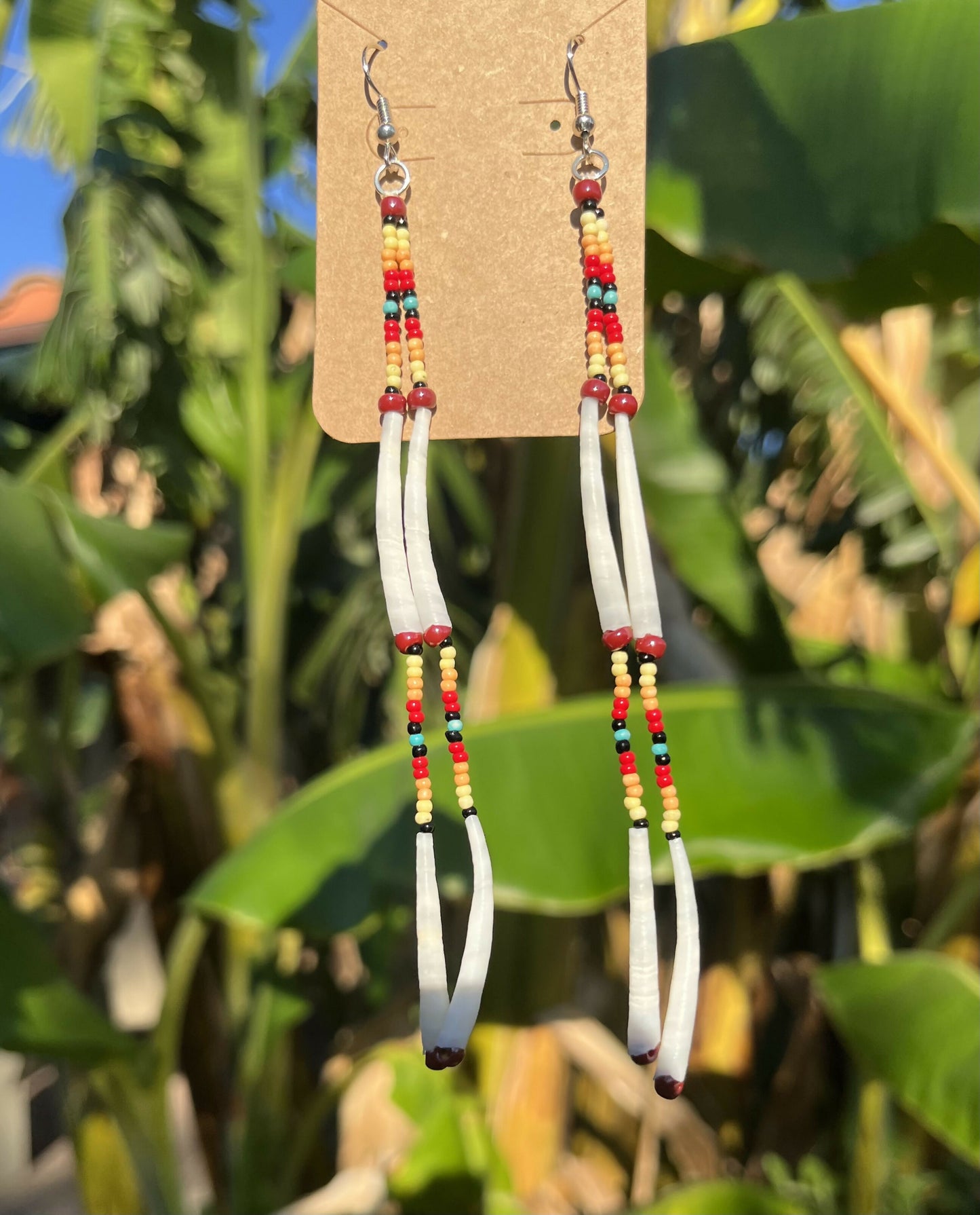 Dentalium Multicolor Earrings