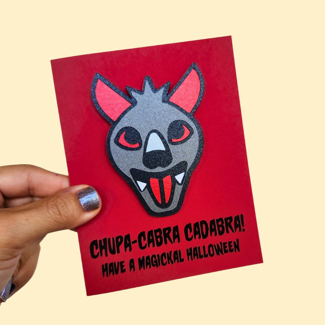 Chupa-cabra Cadabra Los Espookies Handmade Card