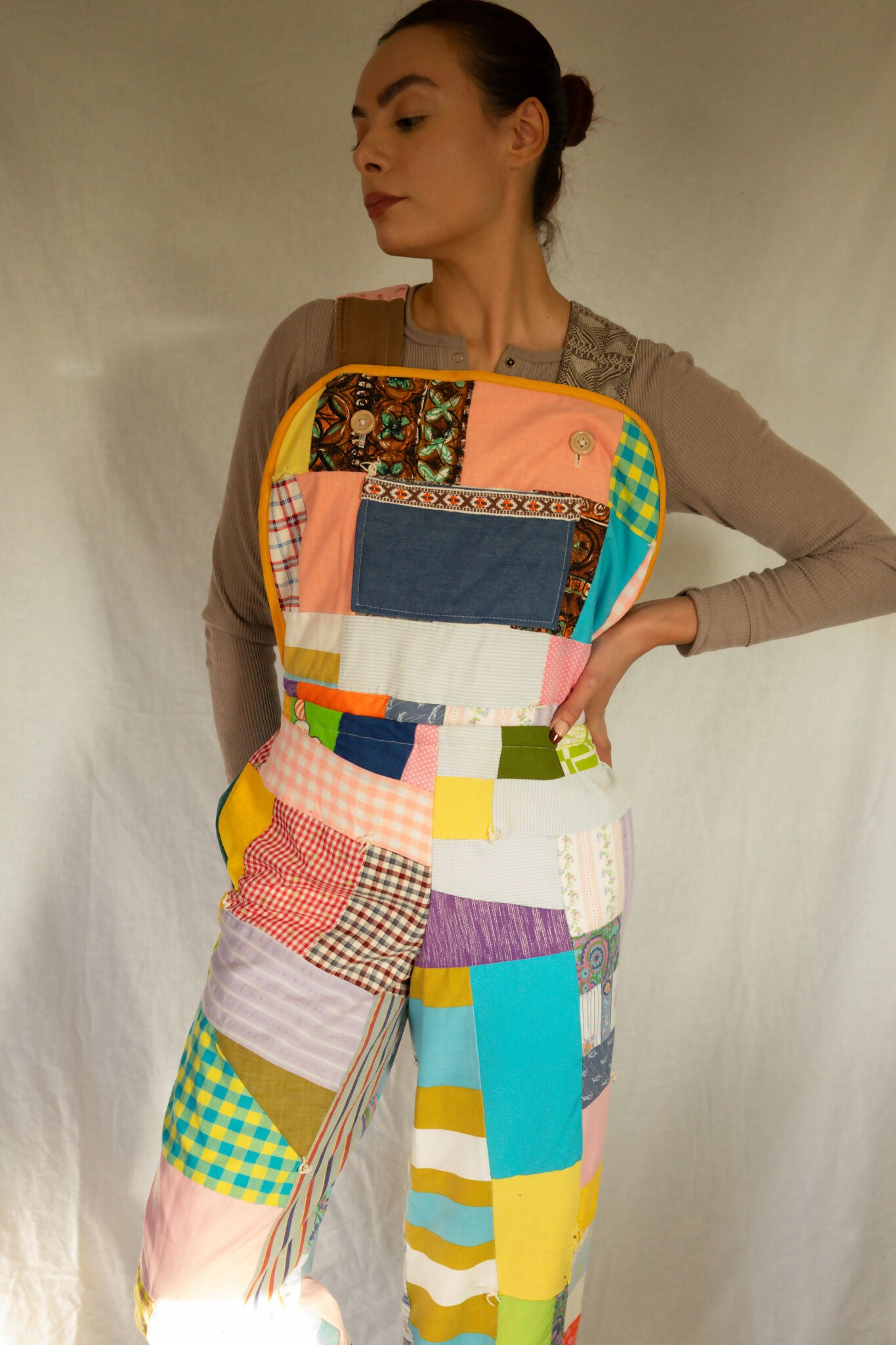 Quilted Big Bib Jumpsuit Overalls