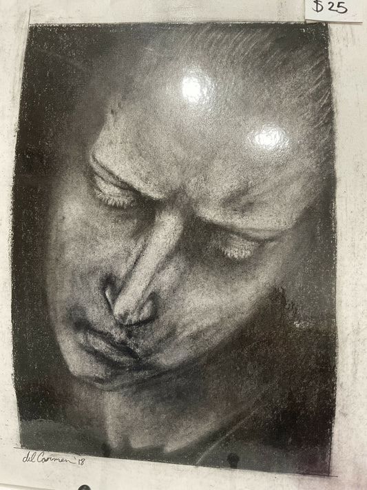 Charcoal statue drawing