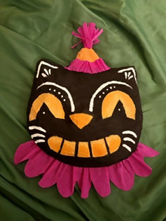 Halloween Vintage Cat Wall Art