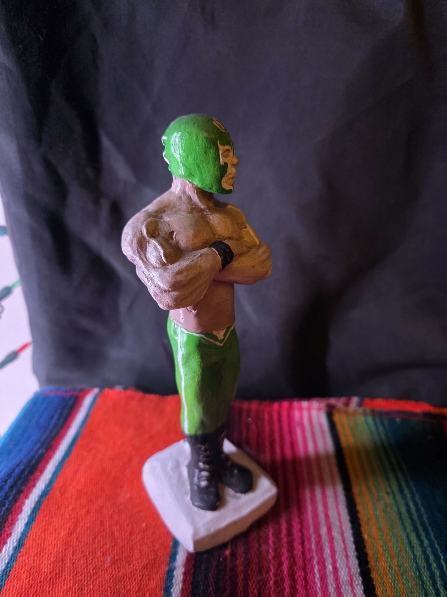 Luchador statue