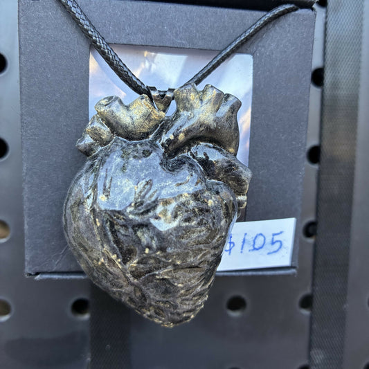 Black gold heart