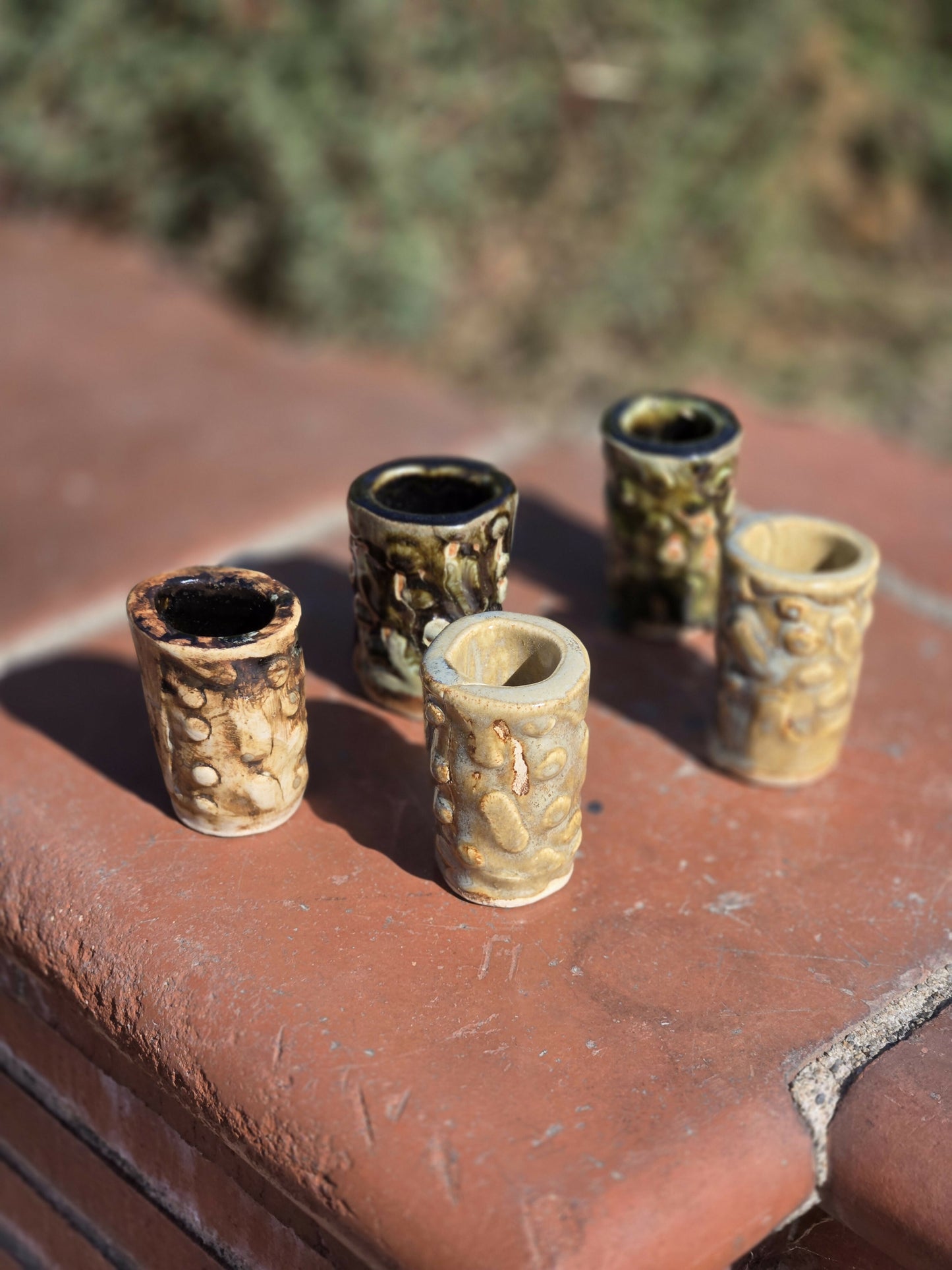 Textured Shot Glass various colors