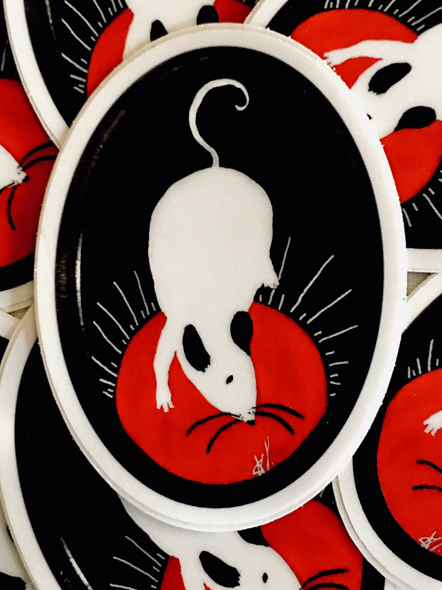 Mystic Rat Oval Sticker