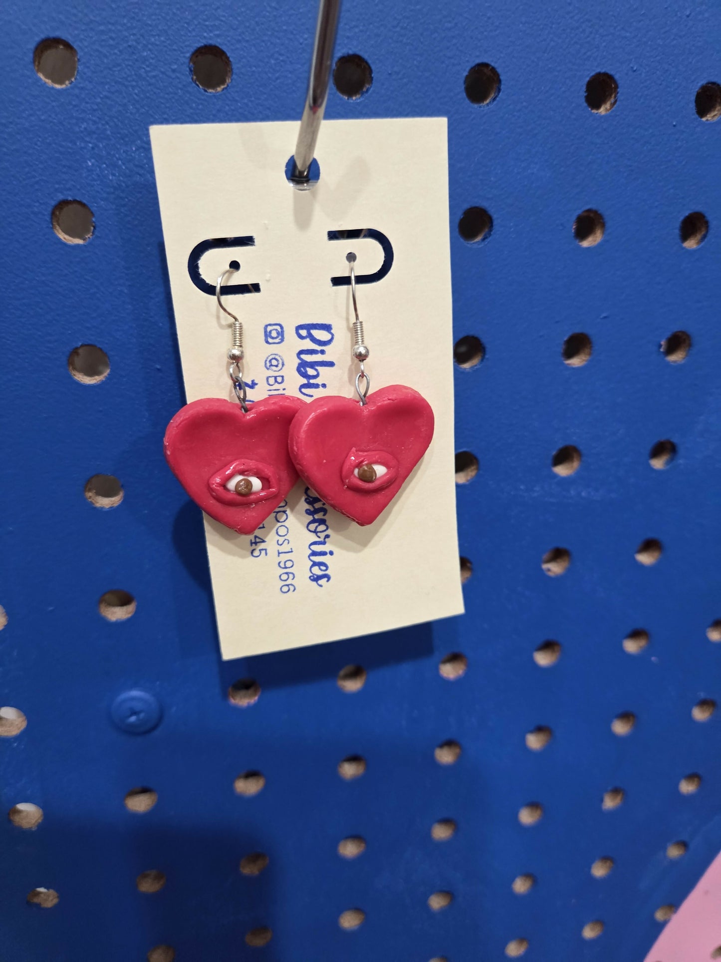 Aretes Halloween corazon rojo
