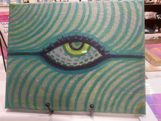 Green eye painting