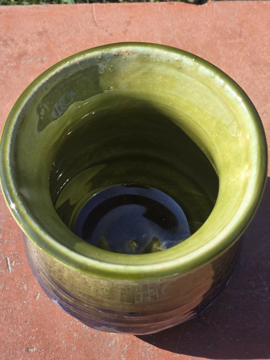 Green and Blue Short Vase A
