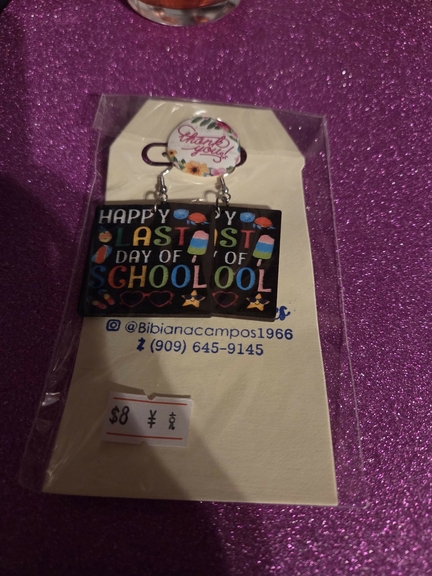 Aretes happy last day school vinyl