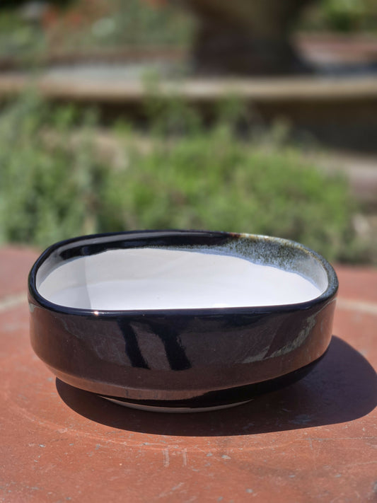 Black and White Square Bowl