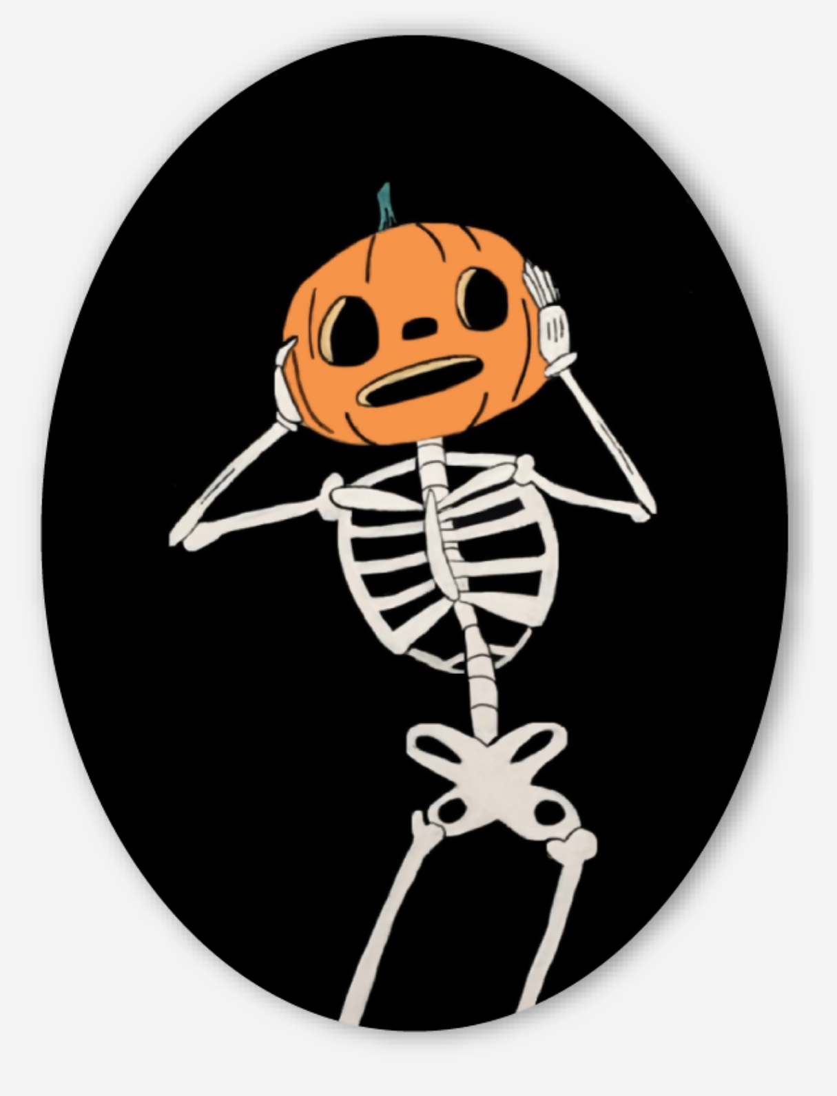 Skeleton Pumpkin Sticker (OTGW)