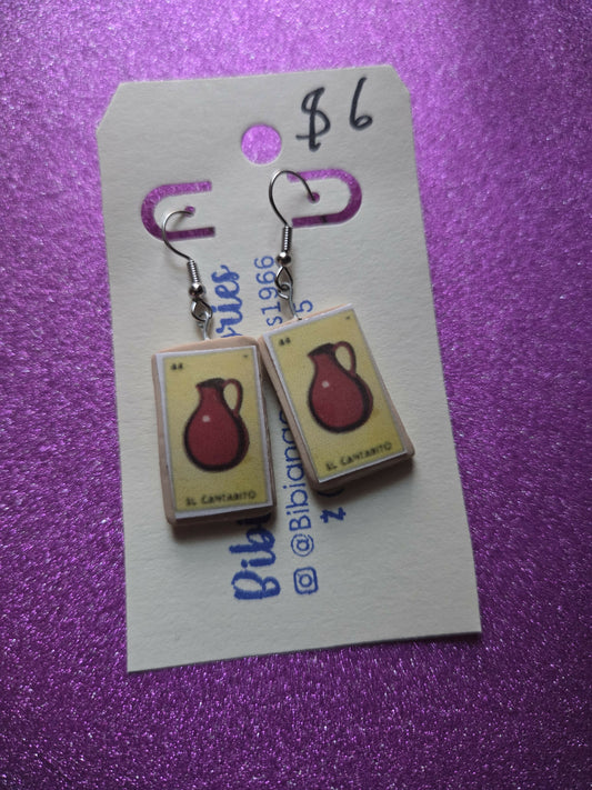Aretes loteria cantarito