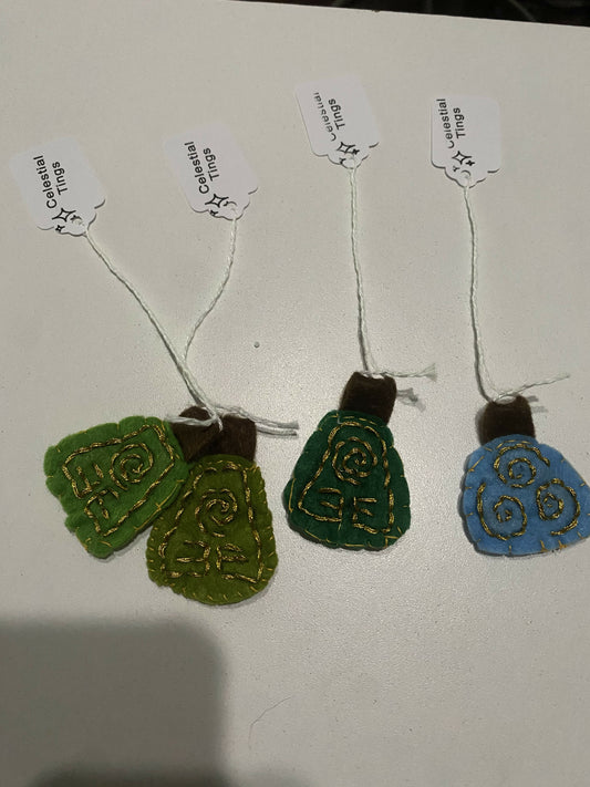 Celestialtings embroidery avatar green and blue