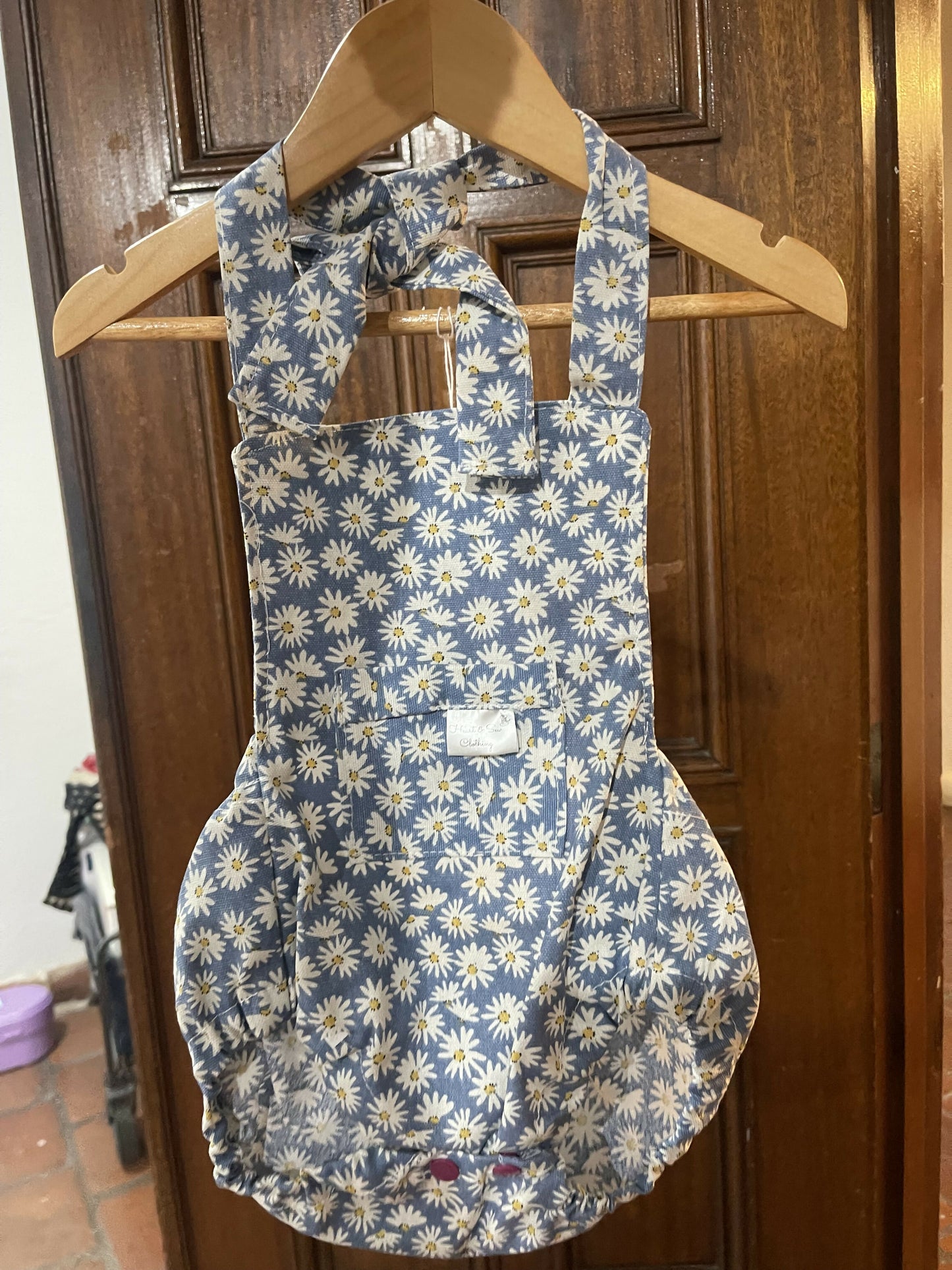 Blue Floral romper short