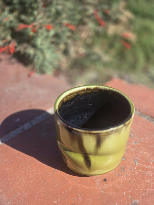 Black and Green Small Vase