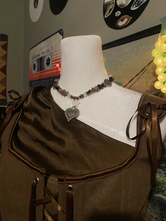 Tourmaline chip necklace
