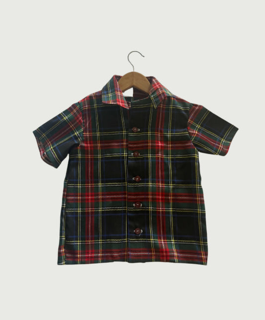 Plaid boy shirt 4-5t