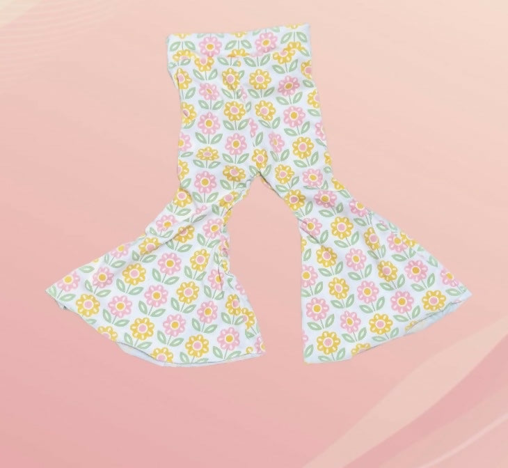 Flared floral pants