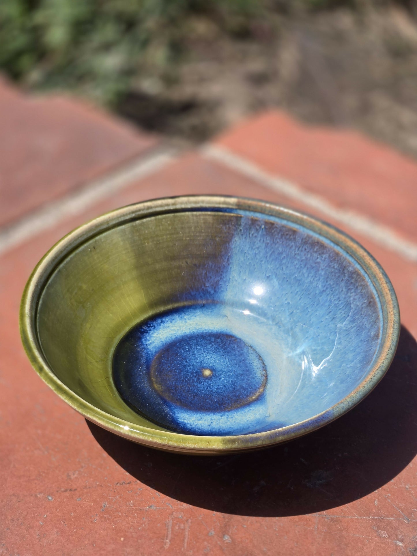 Blue and Green Medium Bowl