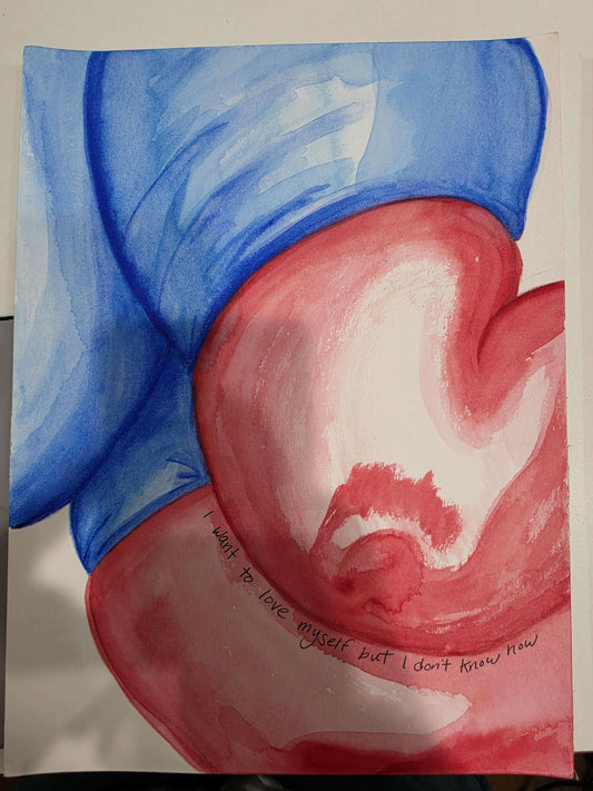 a work in progress painting