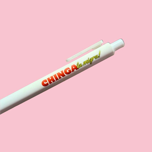 Chinga La Migra Black Ink Pen