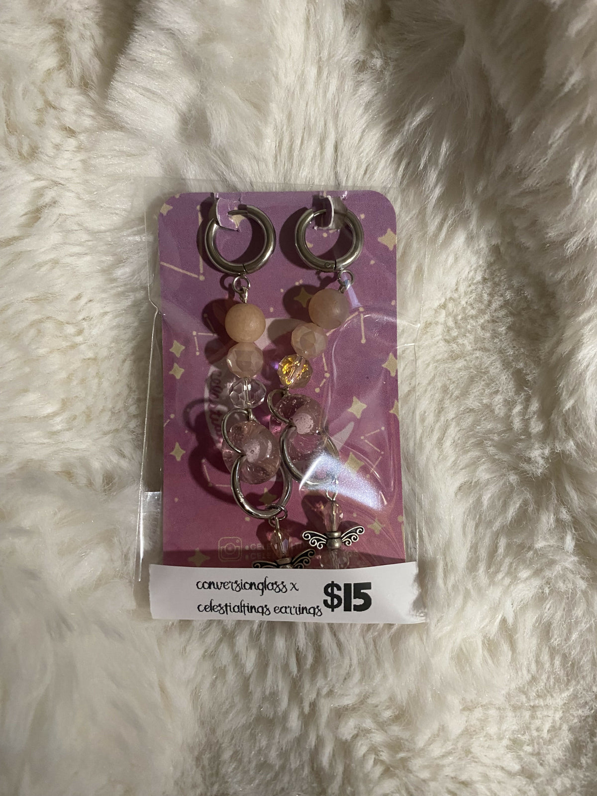 Conversionglass x celestialtings earrings