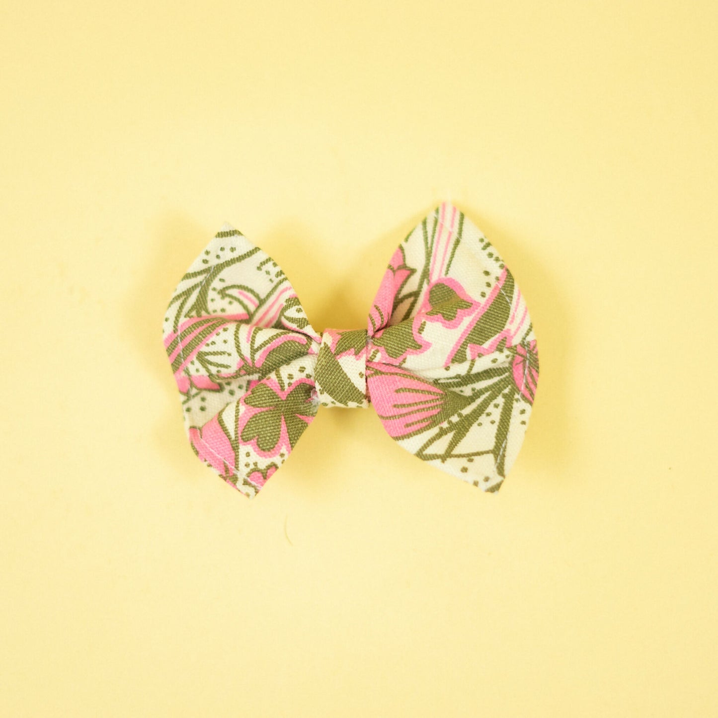 Small Pink Floral Hair Bow