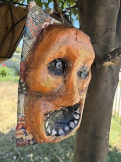 No Estoy Bien Papier Mache Painted Art Piece