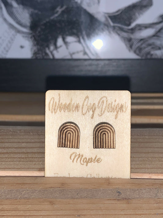 Wooden Cog Designs Maple Boho Ach Stud