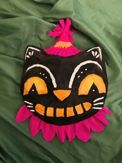 Vintage Halloween Cat Wall Art