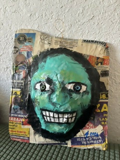 Enigma de Fuego Papier Mache Sculpted Artwork