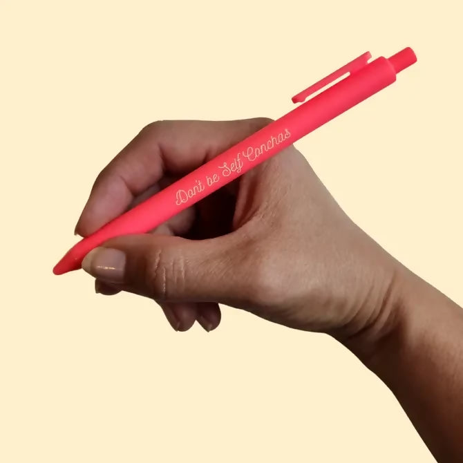 Dont Be Self Conchas Neon Pink Ink Pen