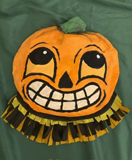 Sleazy Face Vintage Halloween Pumpkin Wall Art